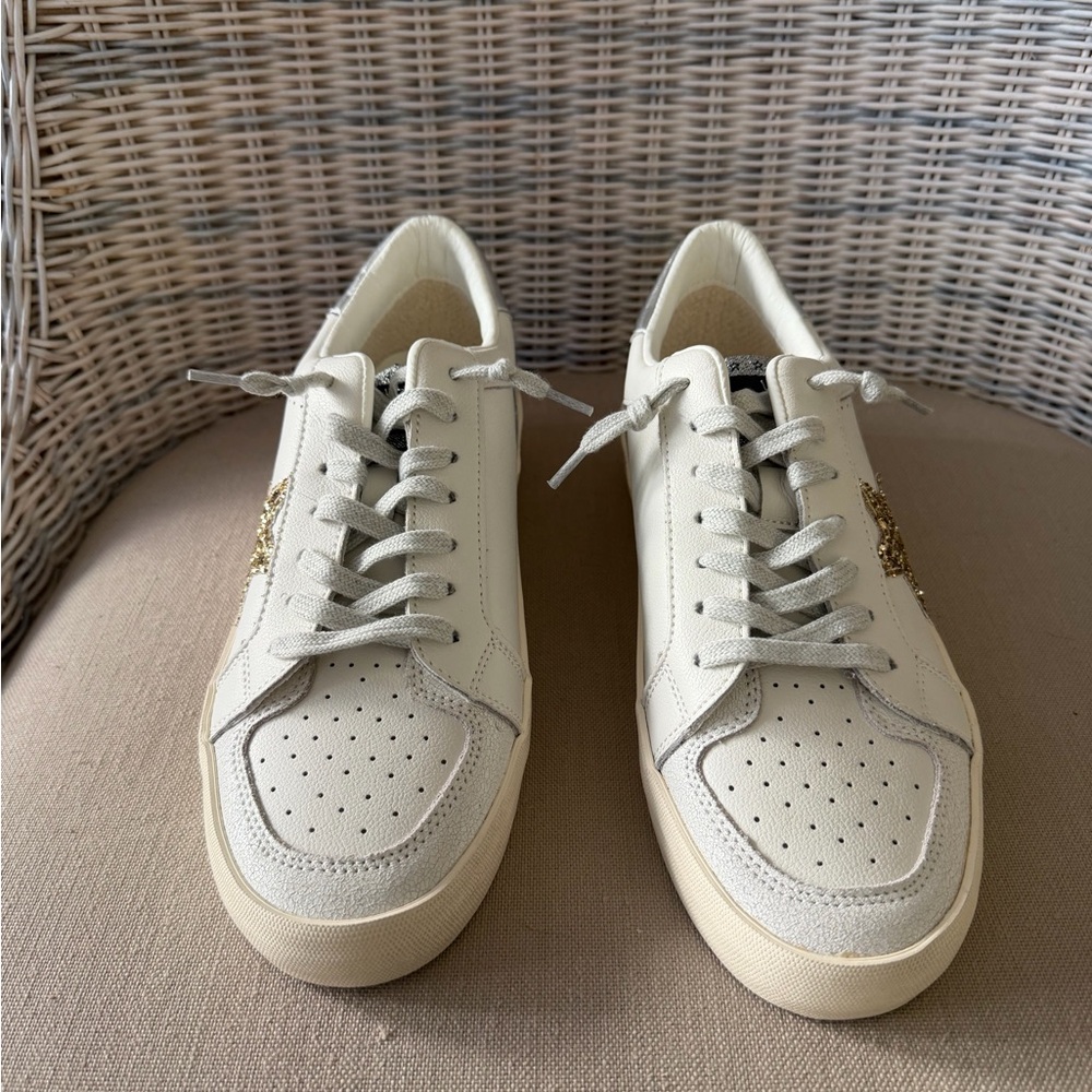 Vintage Havana Cream and Gold Sneakers